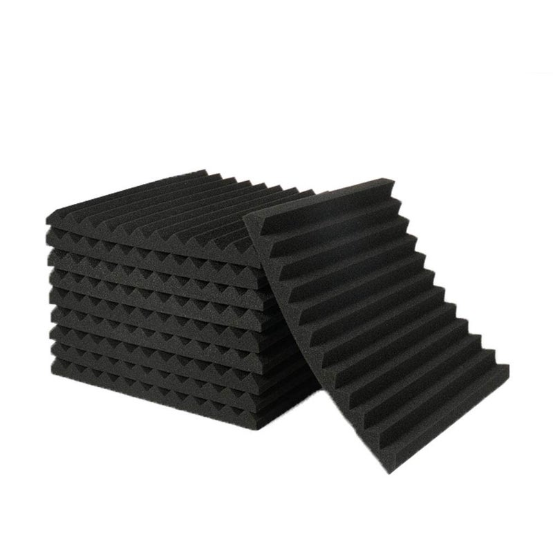 Burdurry 24 Pack Acoustic Panels Soundproof Studio Foam for Walls Sound Absorbing Panels Sound Insulation Panels Wedge for Home Studio Ceiling, 1" X 12" X 12" (Black) - Image 5
